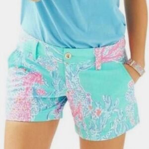 Lilly Pulitzer shorts, Minty Fresh and Fansea, size 6, EUC